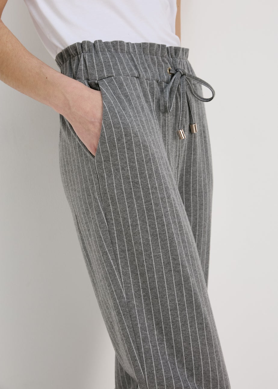 Et Vous Grey Pinstripe Ponte Joggers