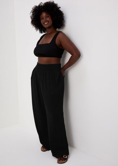 Black Wide Leg Trousers