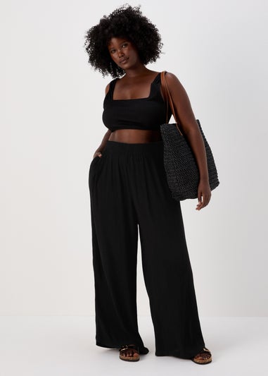 Black Wide Leg Trousers