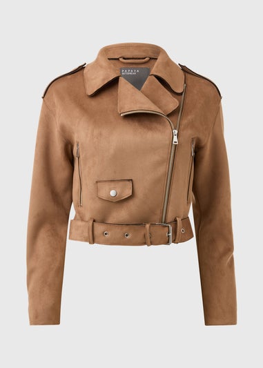 Beige Biker Jacket