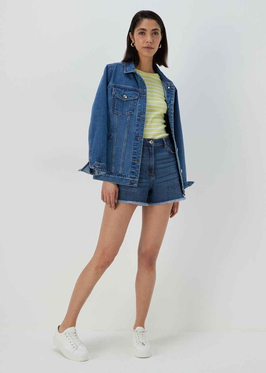 Lime Stripe Print T-Shirt