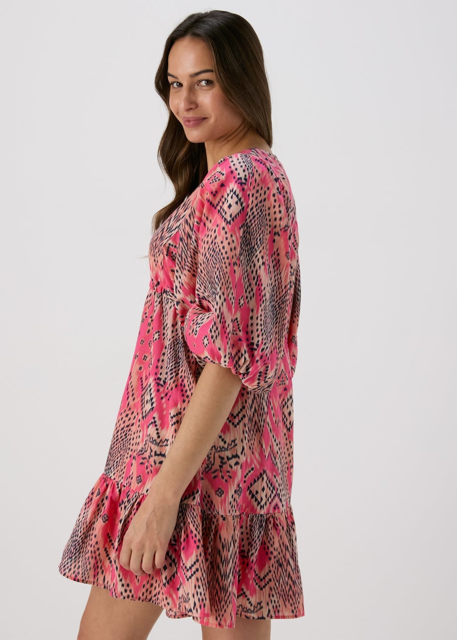 Pink Aztec Mini Dress