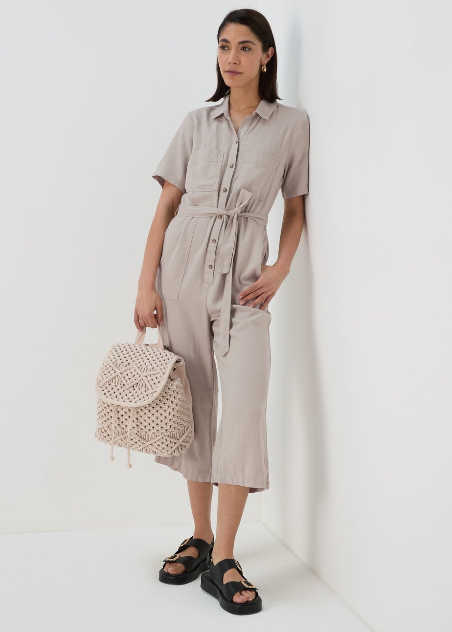 Stone Linen Jumpsuit