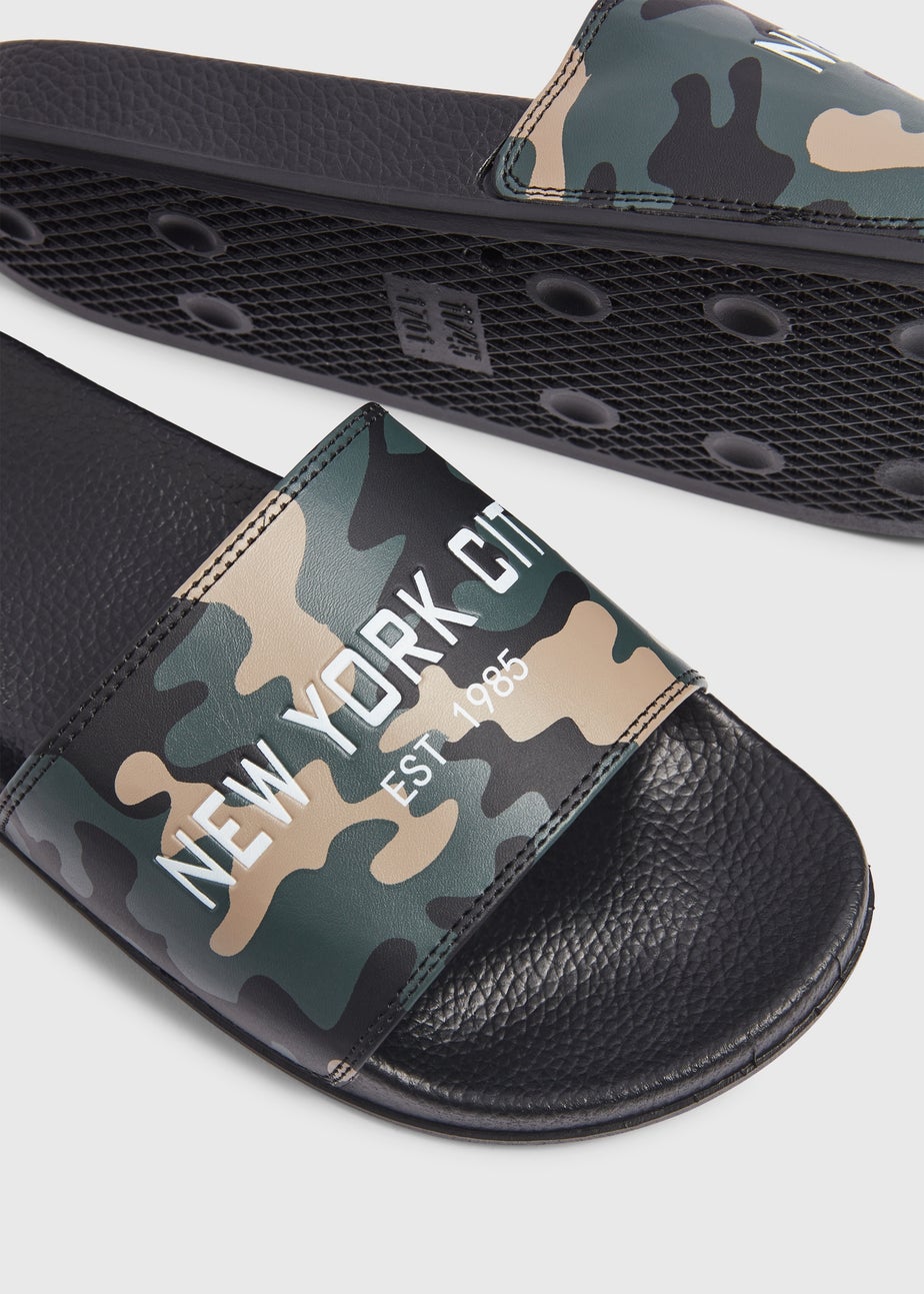 Grey Camo New York Sliders
