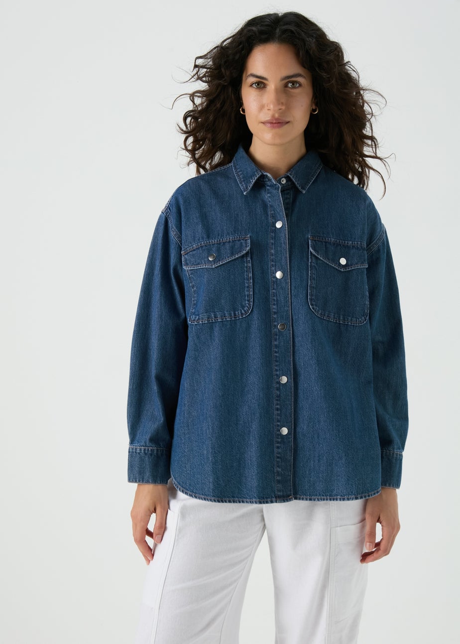 Mid Wash Denim Shirt