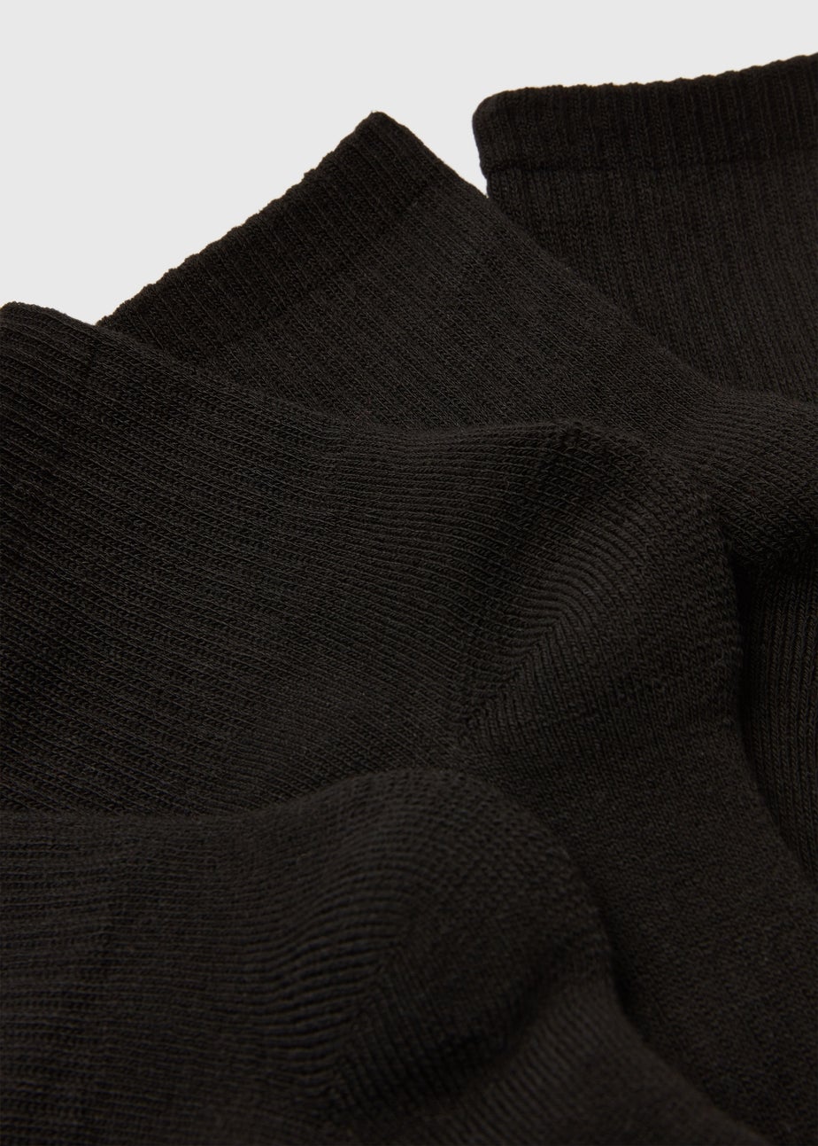 Boys 5 Pack Black Sports Socks (Younger 6-Older 6.5)