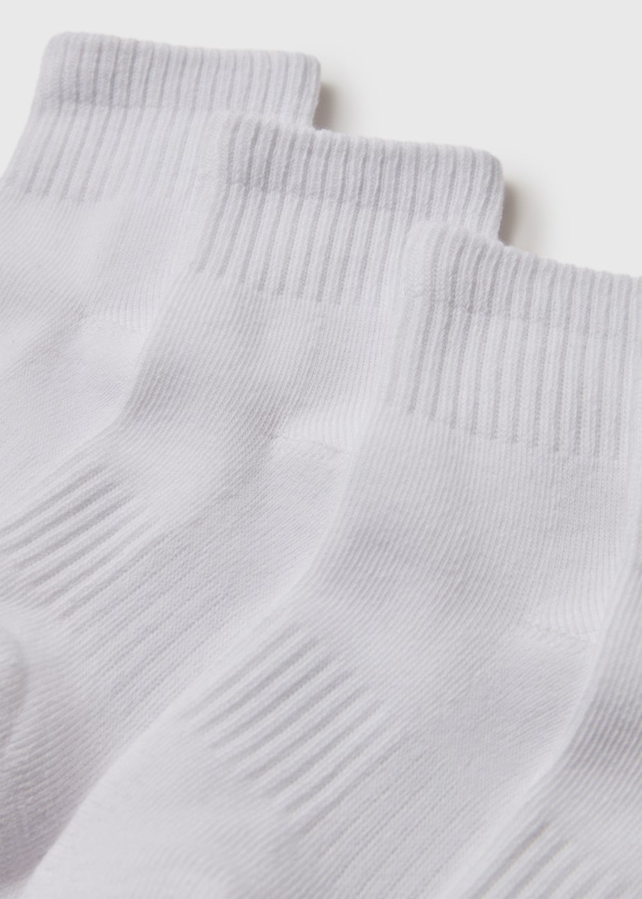 Boys 5 Pack White Sports Socks (Younger 6-Older 6.5)