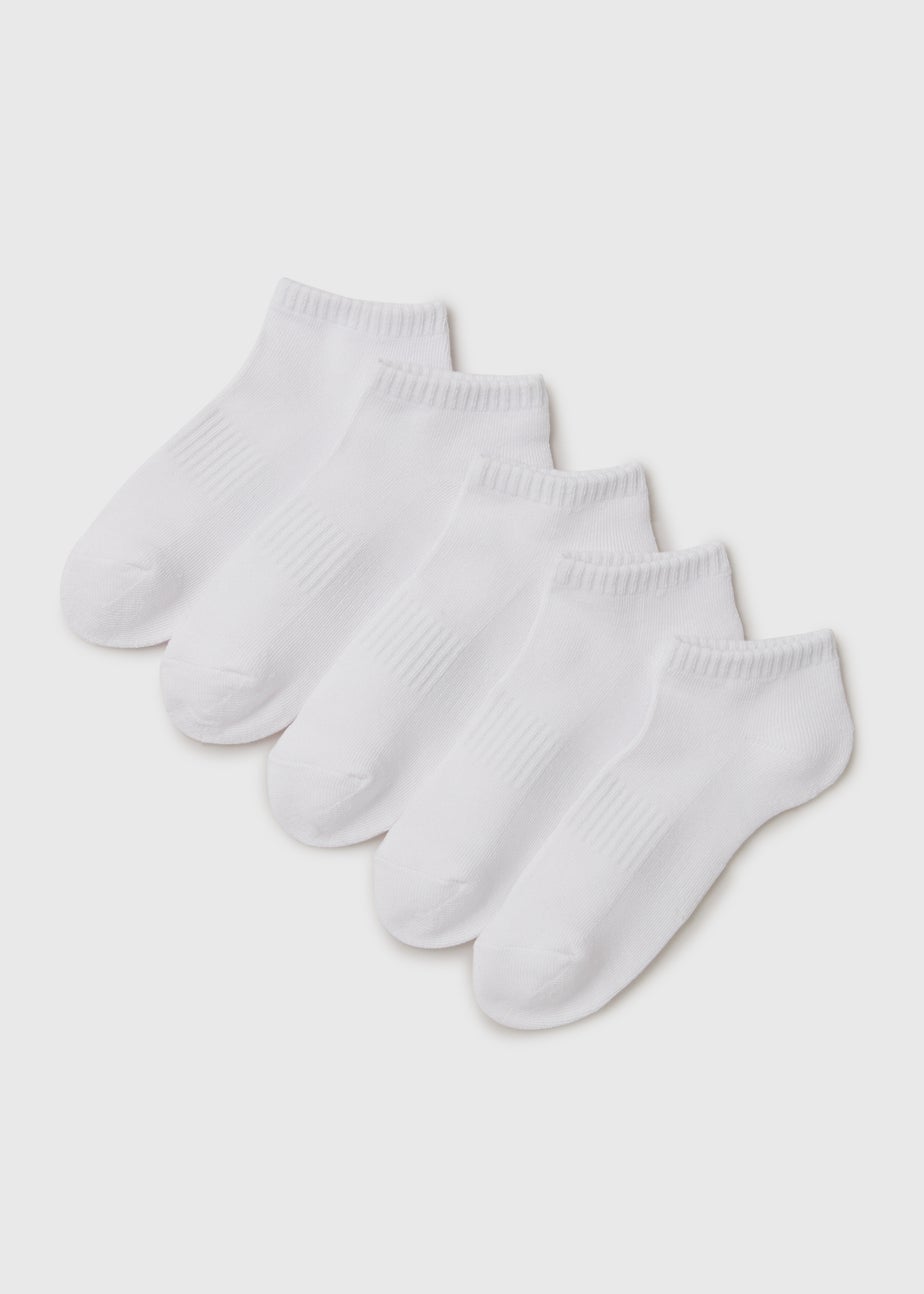 5 Pack White Trainer Socks (Younger 6-Older 5.5)