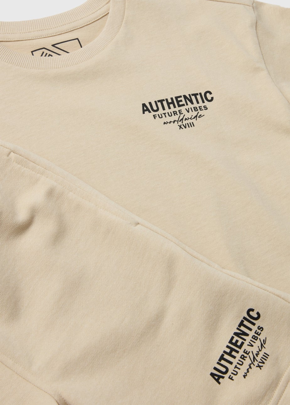 Boys Stone T-Shirt & Shorts Set (7-12yrs)