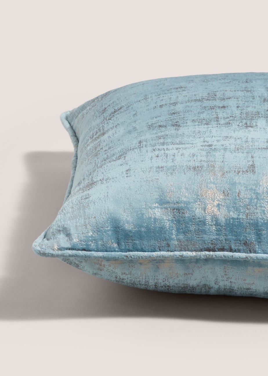 Blue Foil Velvet Cushion