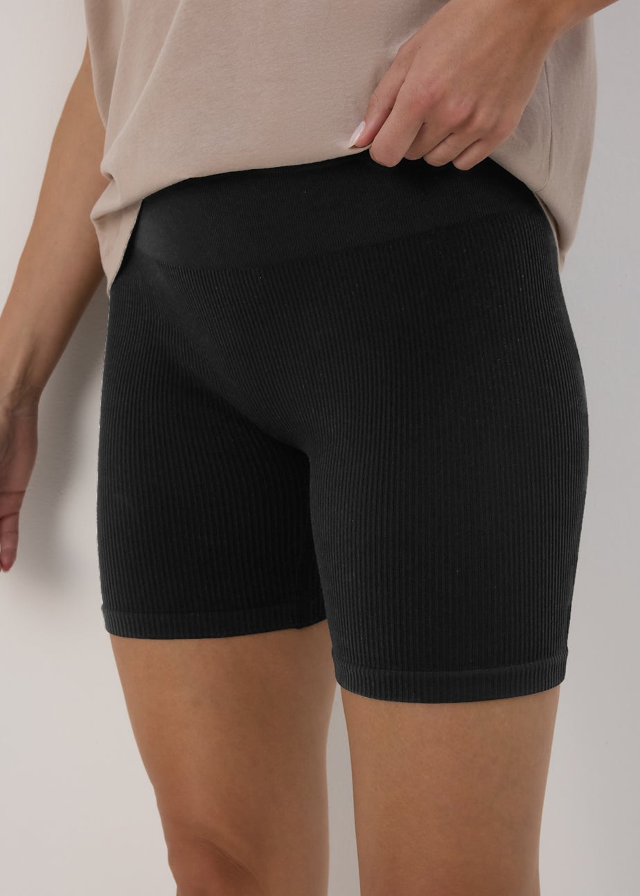 Black Seamless Cycling Shorts