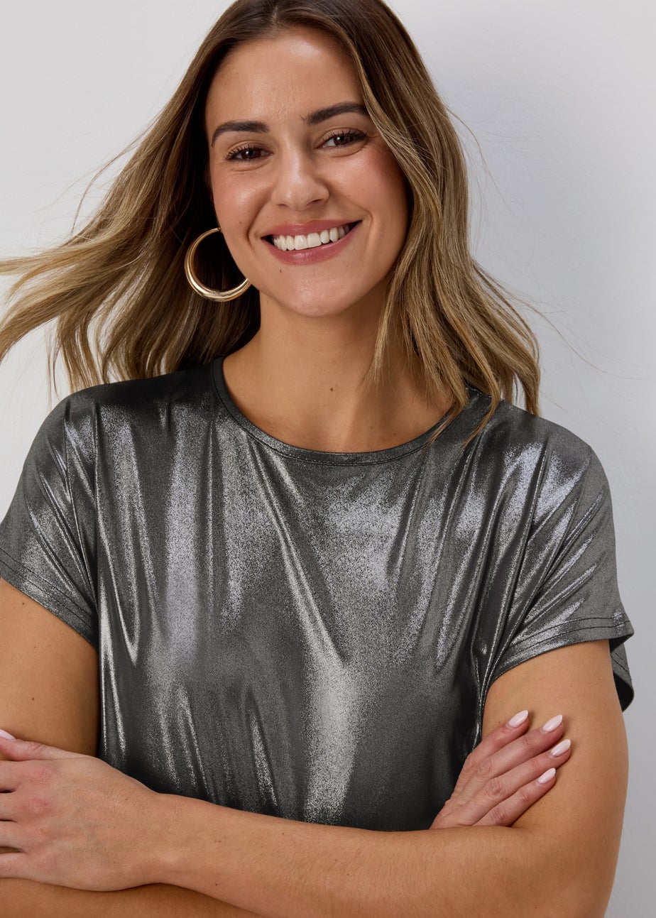 Silver Metallic Shirt