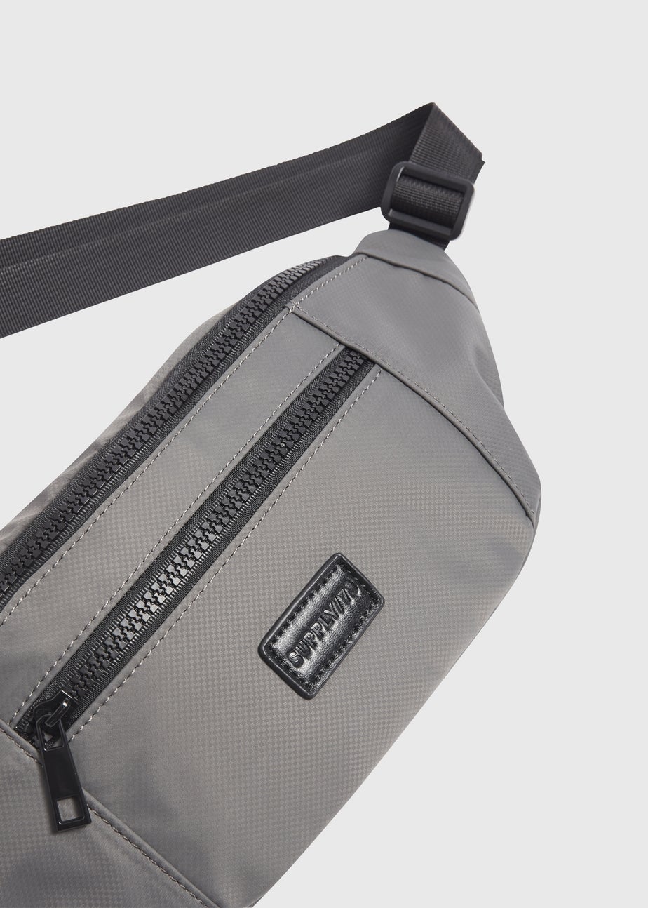 Grey Nylon Bum Bag