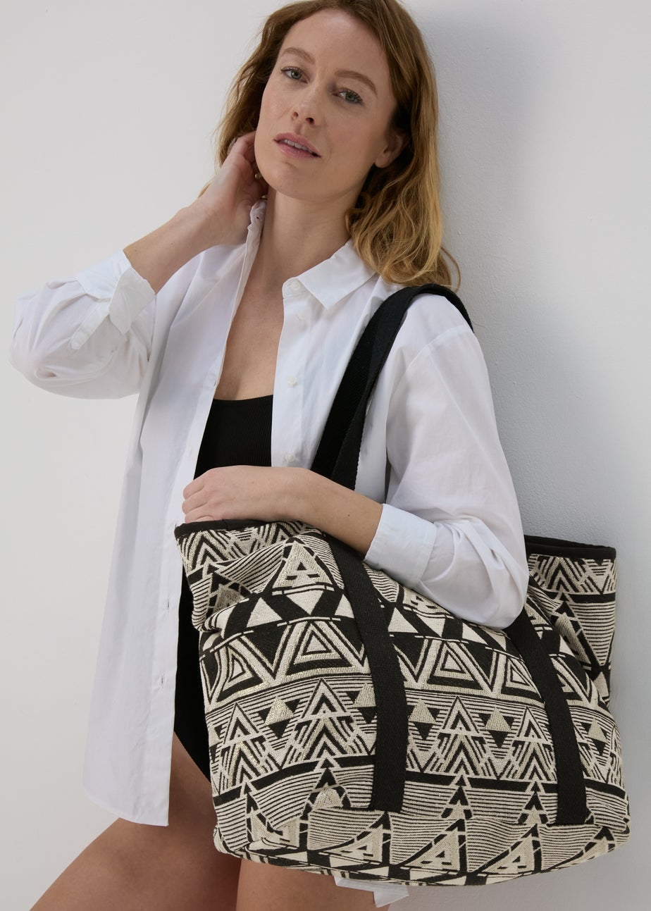 Monochrome Beach Bag