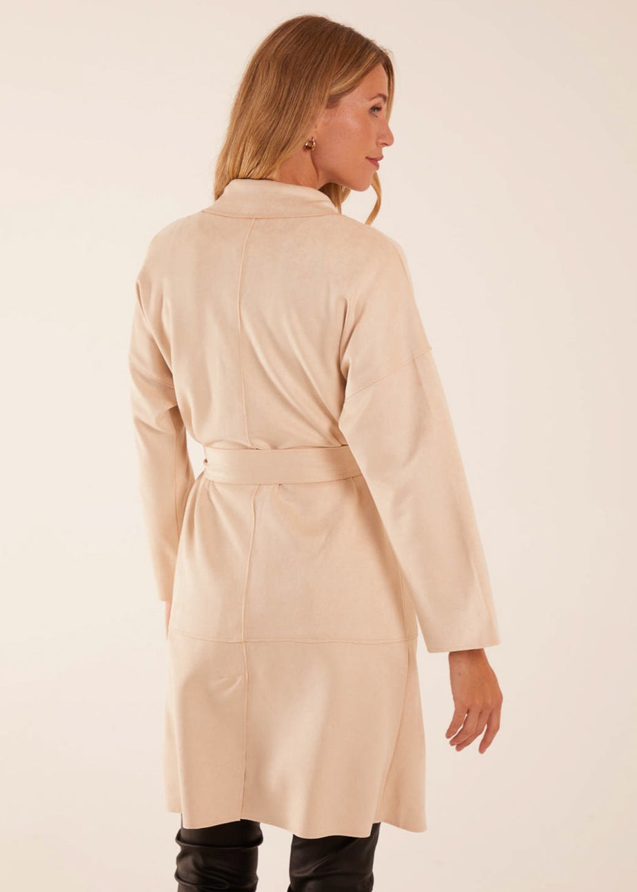 Blue Vanilla Stone Waist Detail Trench Style Jacket