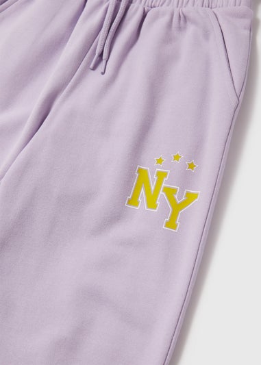 Girls Lilac New York Joggers (7-15yrs)