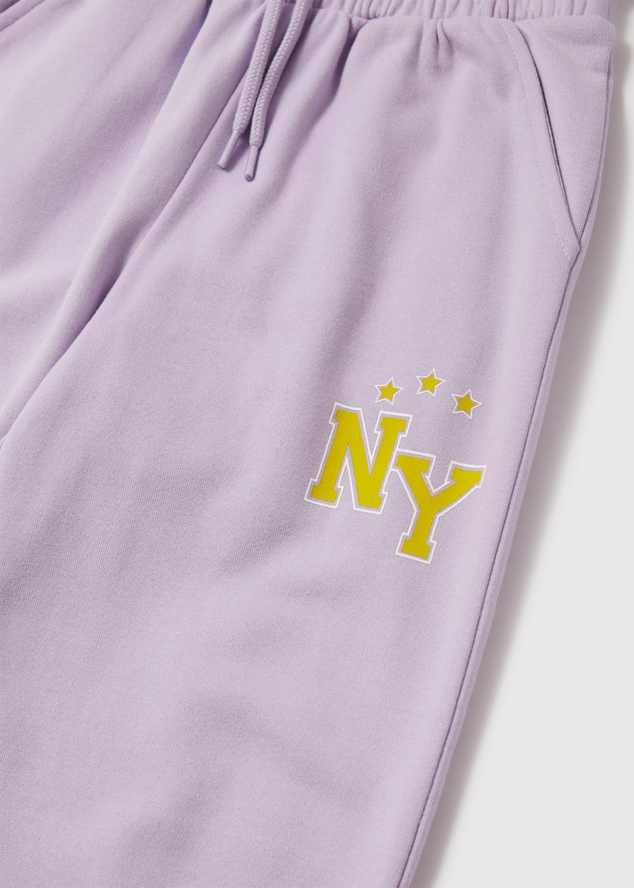 Girls Lilac New York Joggers (7-15yrs)