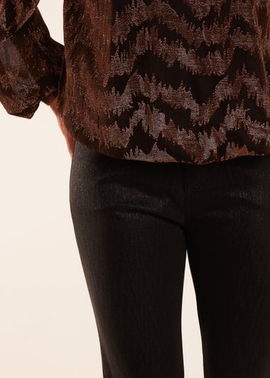 Blue Vanilla Black Mid Rise Cropped Straight Leg Jeans