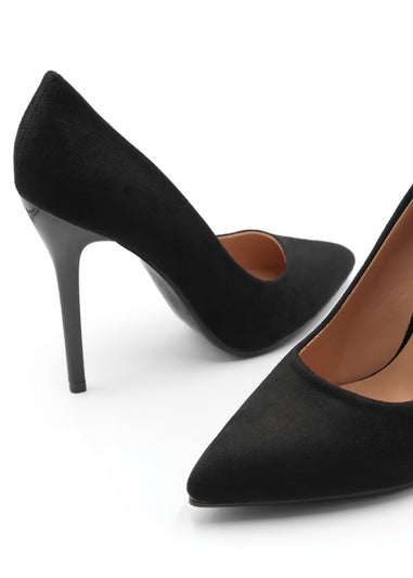 Where's That From Kyra Black Suede High Heel Pumps