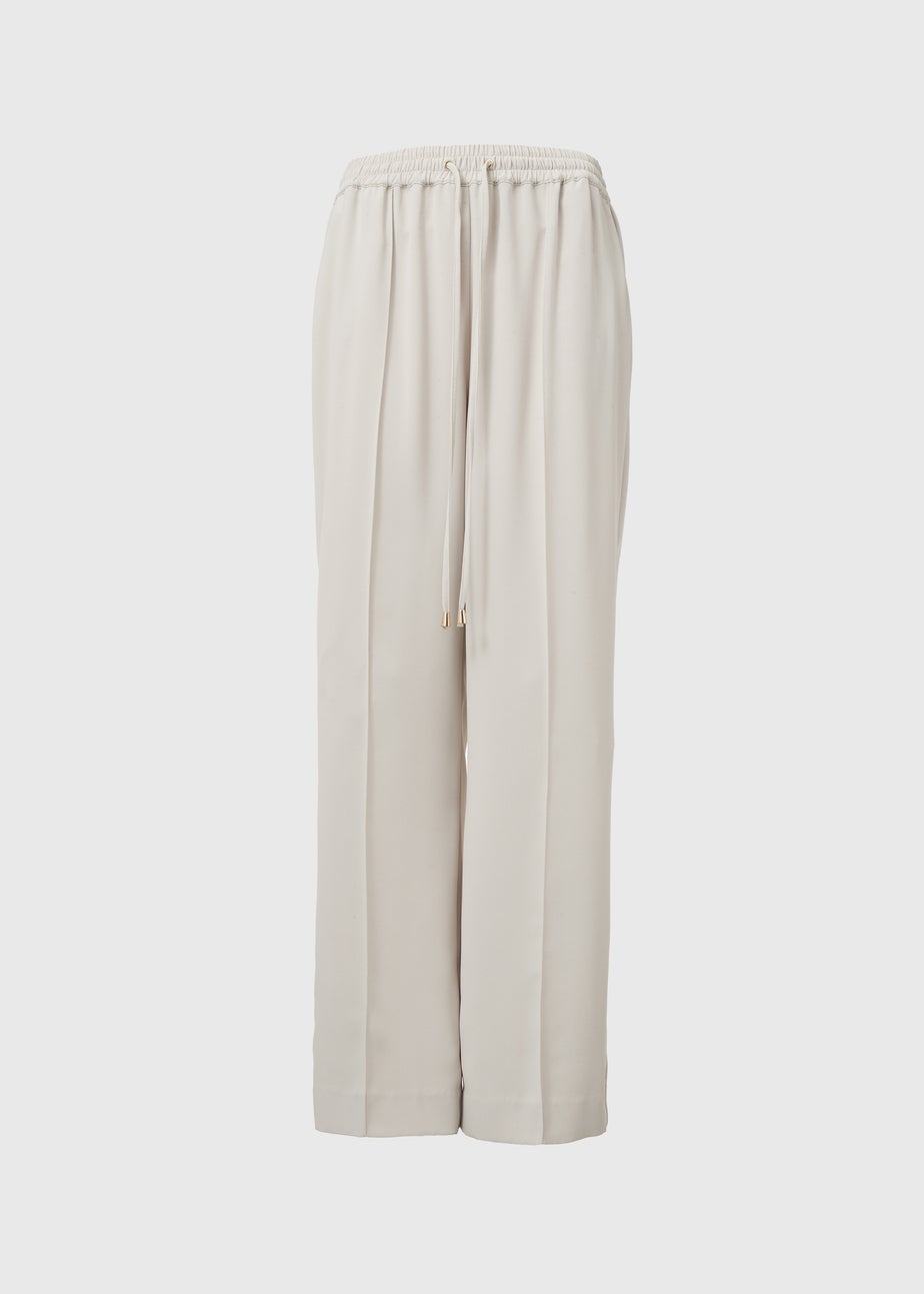 Et Vous Cream Wide Leg Trousers