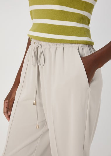 Et Vous Cream Wide Leg Trousers