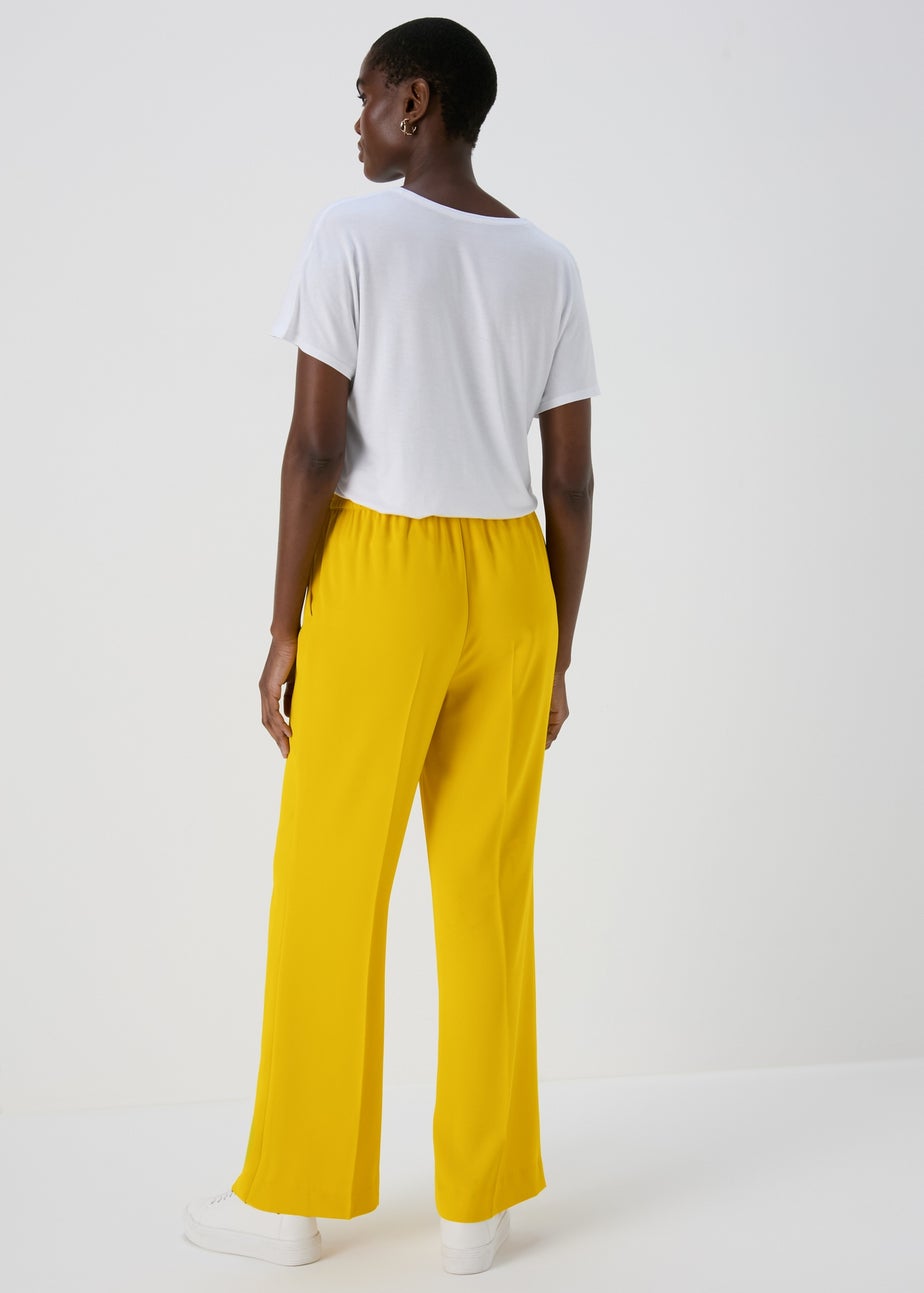 Et Vous Yellow Wide Leg Trousers