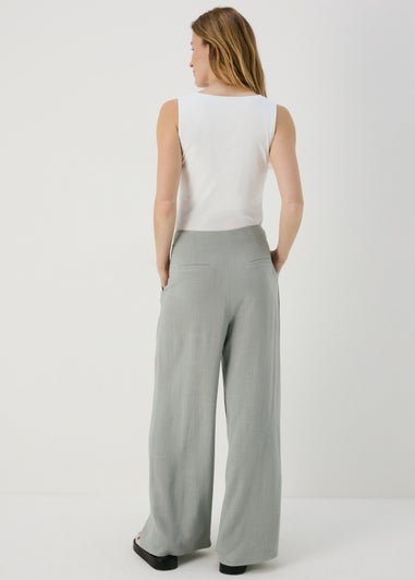 Et Vous Sage Wide Leg Linen Trousers