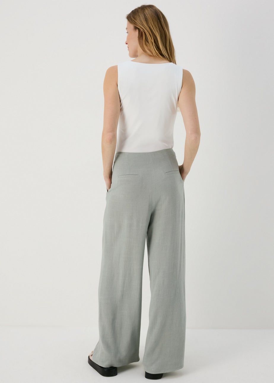 Et Vous Sage Wide Leg Linen Trousers