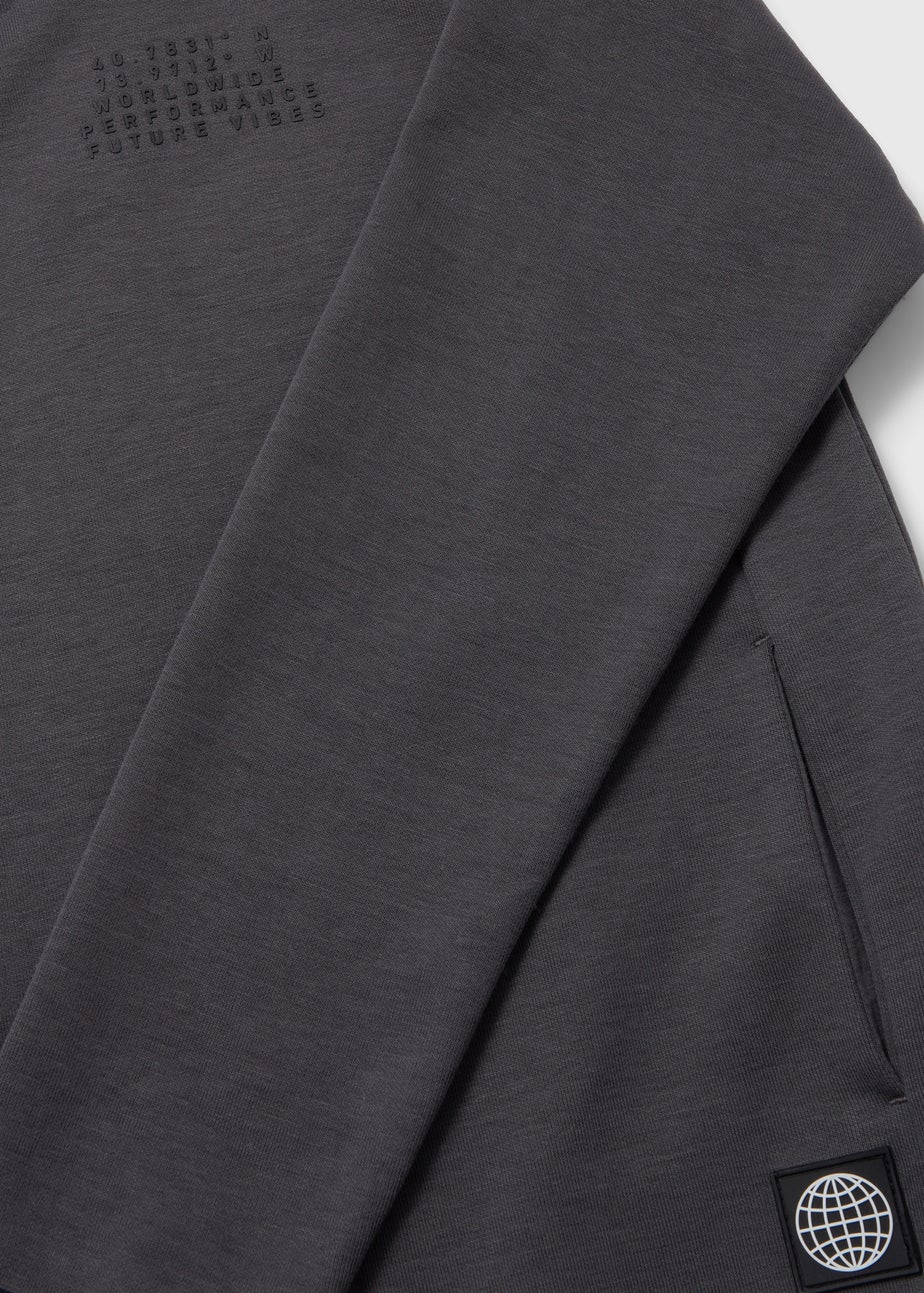 Boys Charcoal interlock Hoodie (7-13yrs)