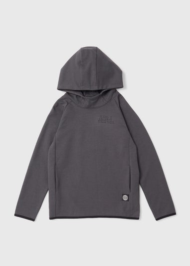 Boys Charcoal interlock Hoodie (7-13yrs)