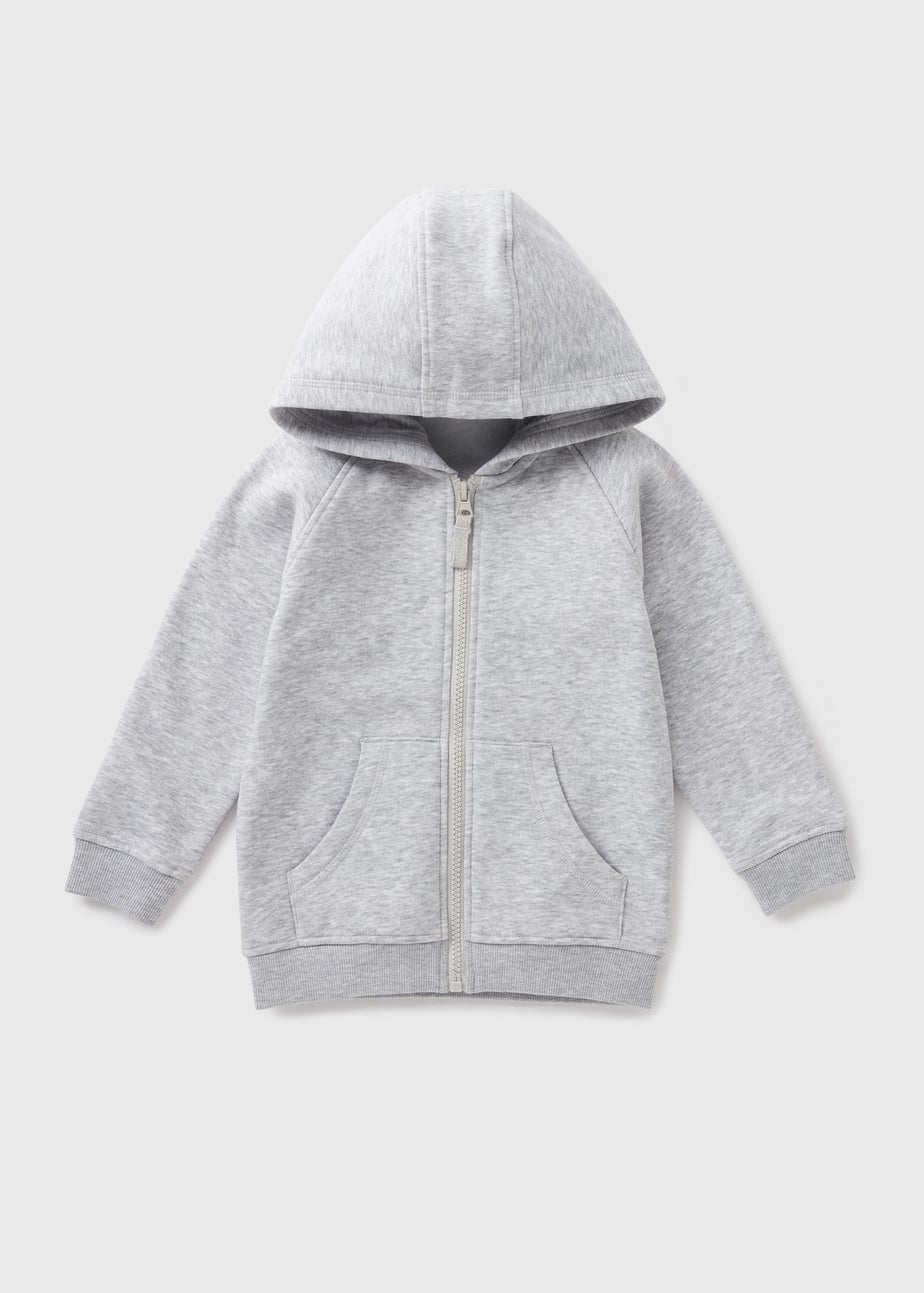 Boys Grey Zip Up Hoodie (1-7yrs)