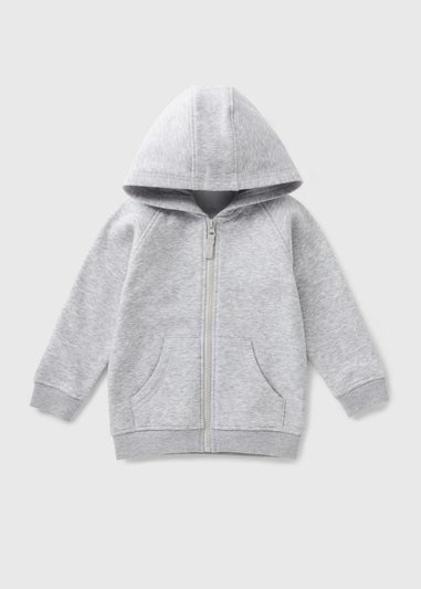 Boys Grey Zip Up Hoodie (1-7yrs)