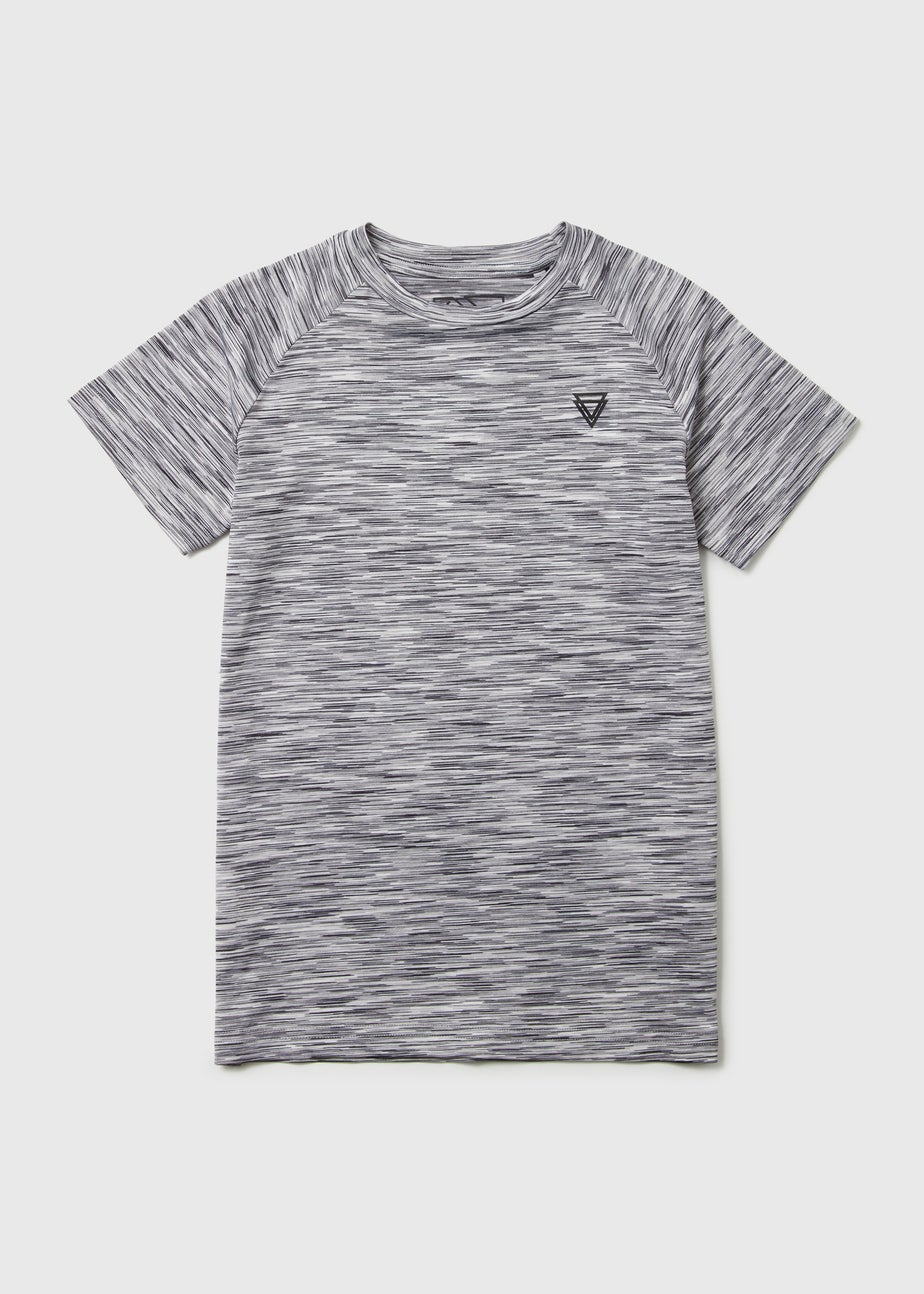 Boys Grey Space Dye T-Shirt (7-13yrs)