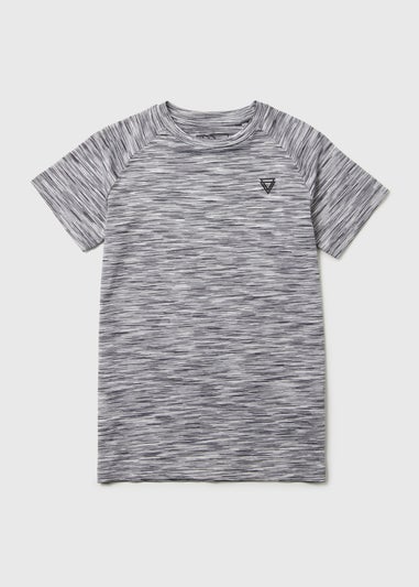 Boys Grey Space Dye T-Shirt (7-13yrs)