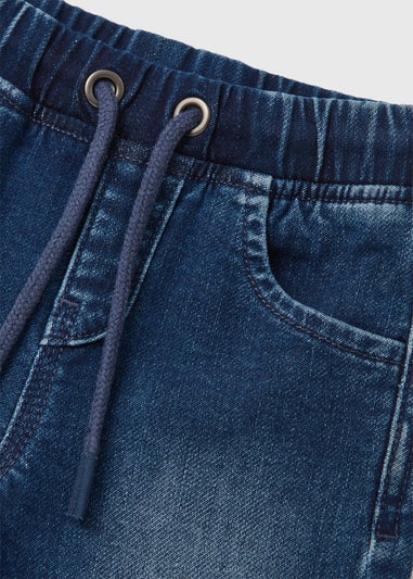 Boys Blue Cuffed Jean Style Joggers (1-7yrs)