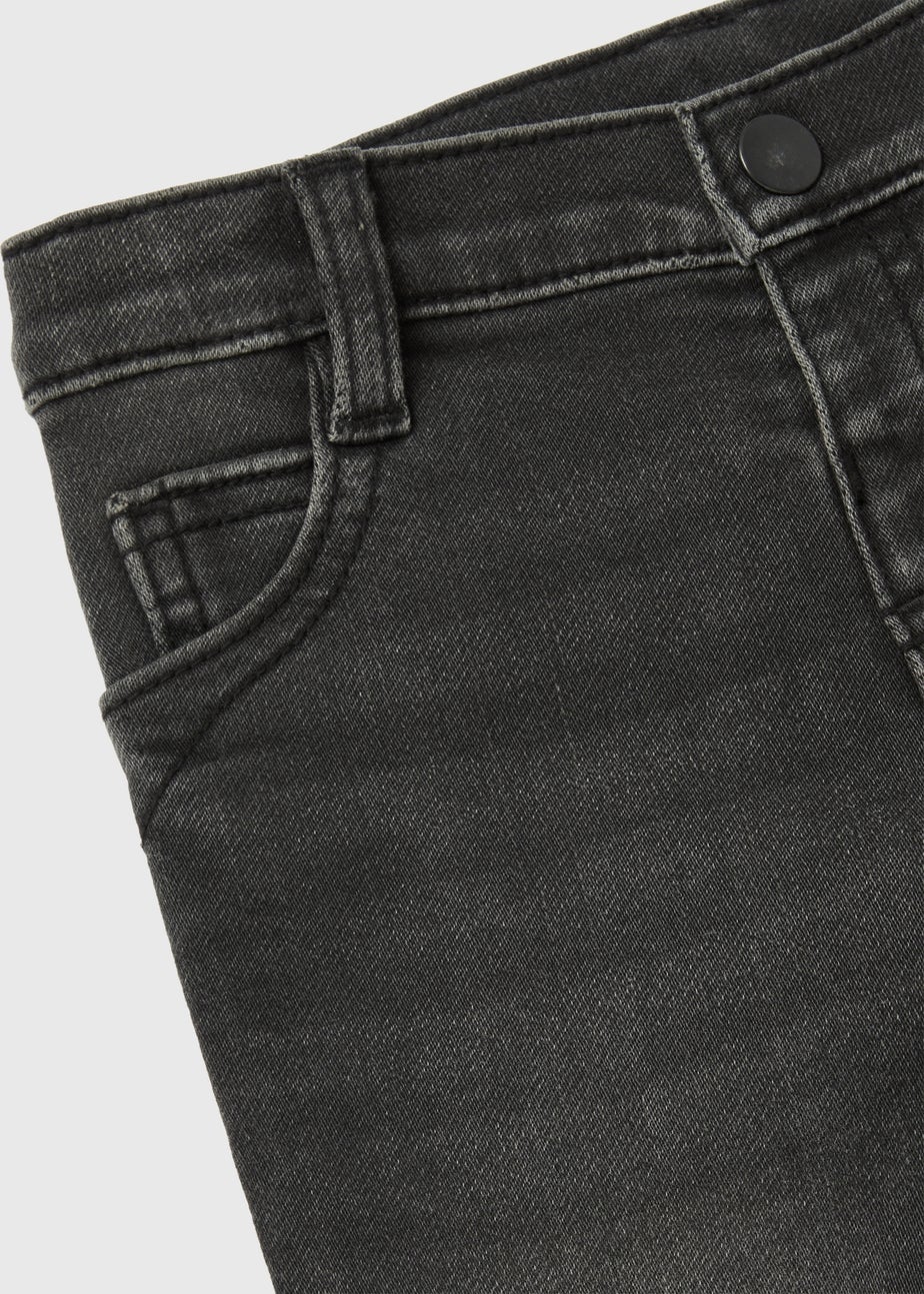 Boys Black Knitted Skinny Jeans (1-7yrs)