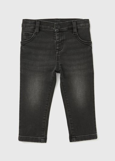 Boys Black Knitted Skinny Jeans (1-7yrs)