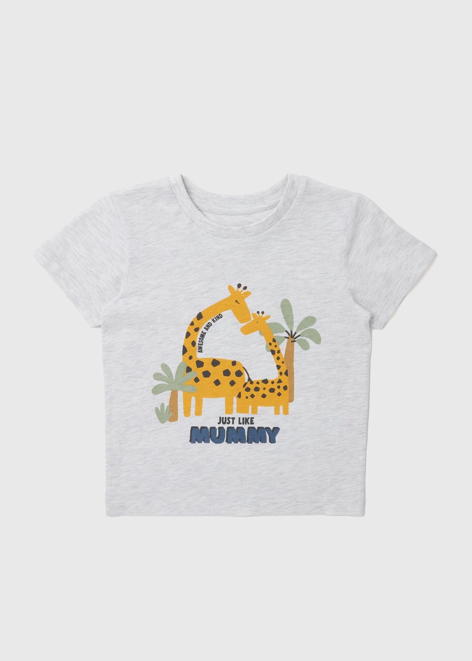 Grey Marl Just Like Mummy T-Shirt (1- 7yrs)