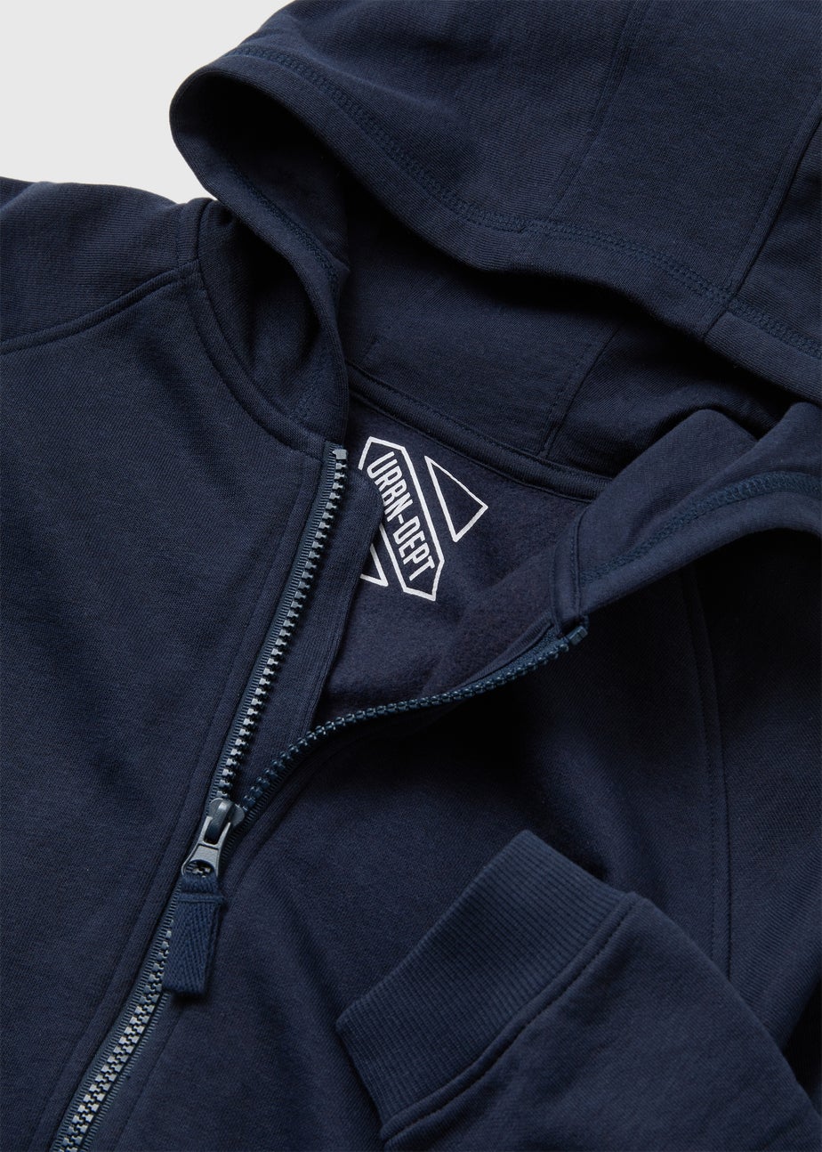 Boys Navy Zip Up Hoodie (7-13yrs)