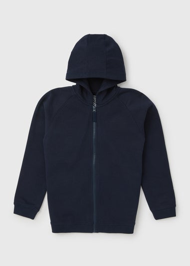 Boys Navy Zip Up Hoodie (7-13yrs)