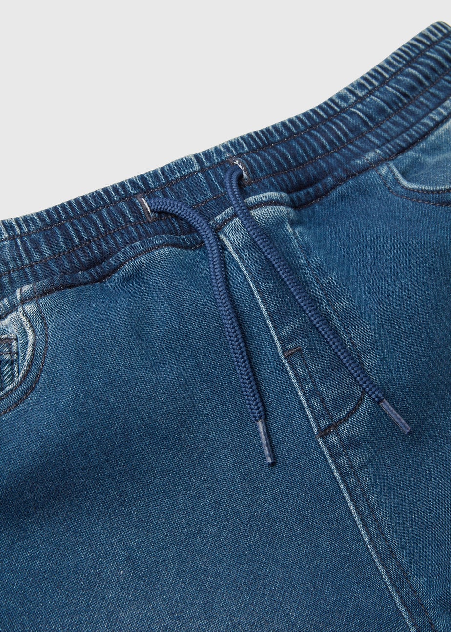 Boys Blue Rib Jersey Denim Jeans (7-13yrs)