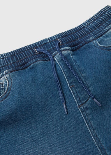 Boys Blue Rib Jersey Denim Jeans (7-13yrs)