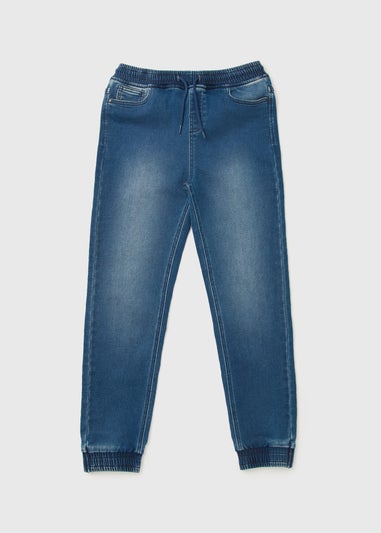 Boys Blue Rib Jersey Denim Jeans (7-13yrs)