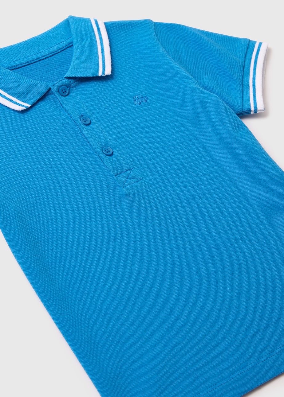 Boys Cotton Blue Polo Shirt (1-7yrs)
