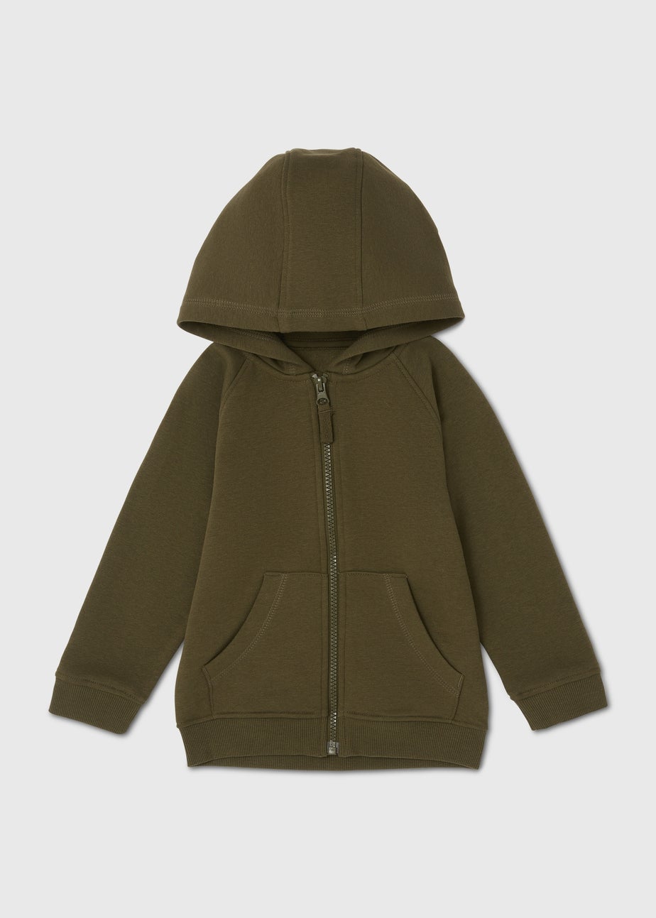 Boys Khaki Zip Up Hoodie (1-7yrs)