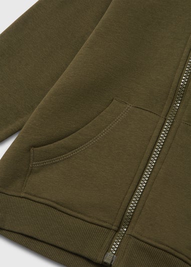 Boys Khaki Zip Up Hoodie (1-7yrs)