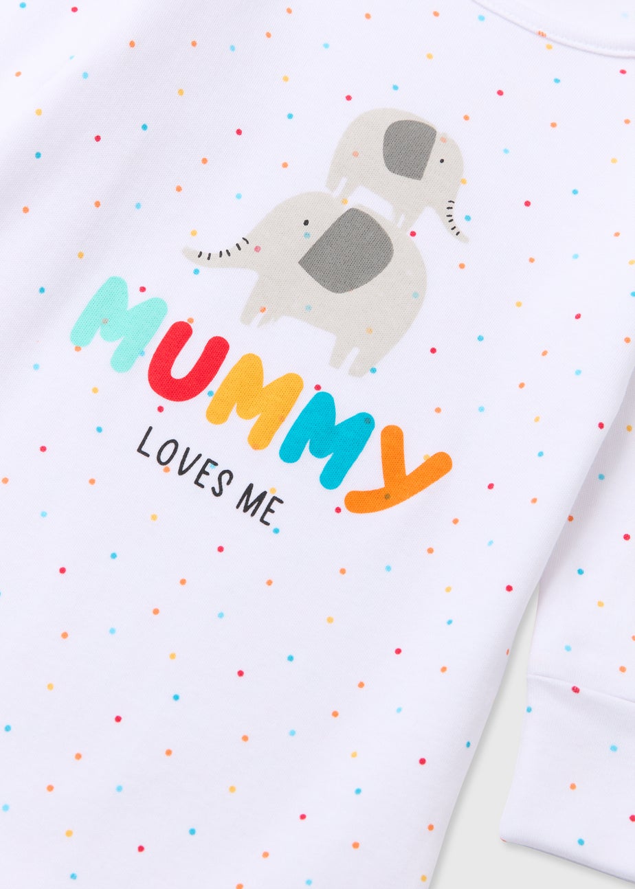 Baby Cream Mummy Sleepsuit (Tiny Baby-18mths)