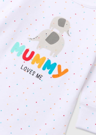 Baby Cream Mummy Sleepsuit (Tiny Baby-18mths)