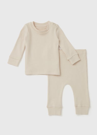 Baby Stone Rib Long Sleeve Set (Newborn-23mths)