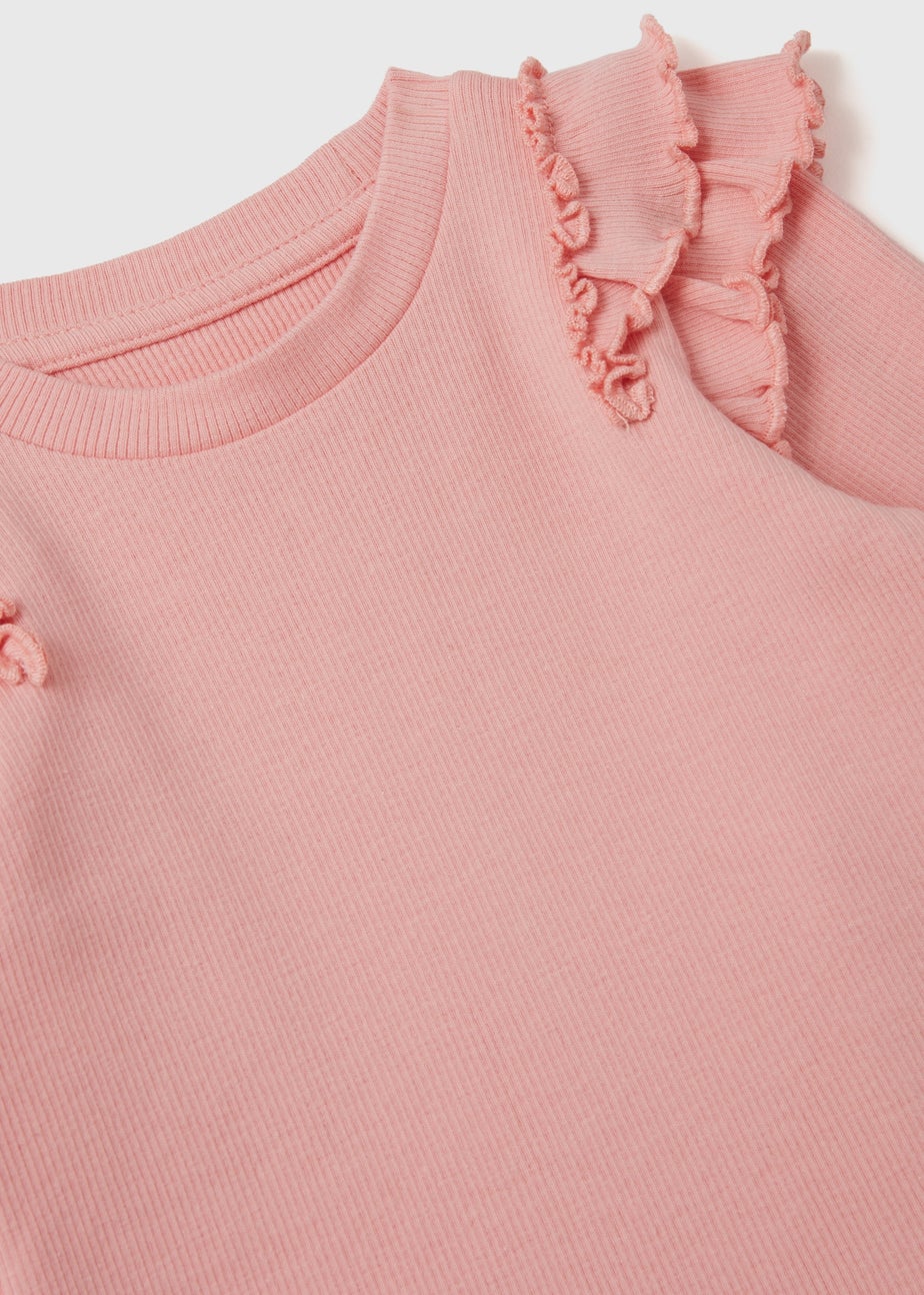 Girls Pink Rib Set (Newborn-23mths)